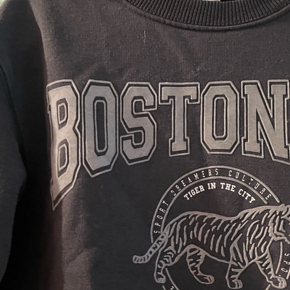 KIDS ZARA NAVY BLUE SWEATSHIRT…SIZE SMALL-Size 7💥 BOSTON 75 ZARA sweatshirt!! - Picture 4 of 9